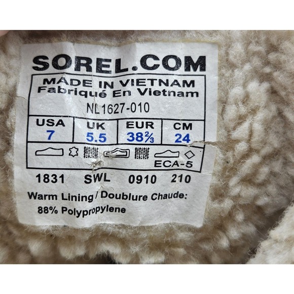 Sorel Houndstooth Black White Tivoli Waterproof Ankle Winter Snow Boot Size 7 - Picture 4 of 9